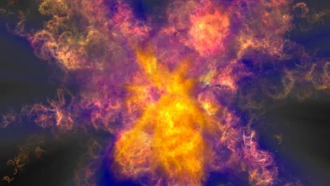 Fire flame explosion in space Stock Illustration