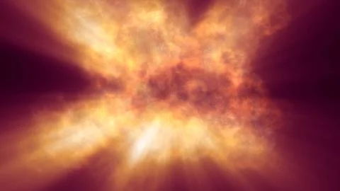 Fire flame explosion in space Stock Illustration