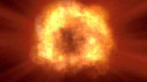 Fire flame explosion in space Stock Illustration