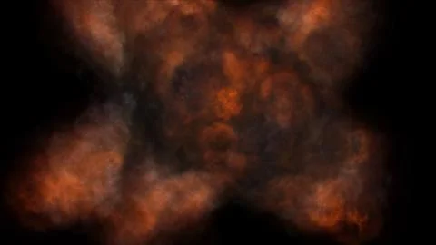 Fire flame explosion in space Illustrazione stock