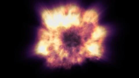 Fire flame explosion in space Stock Illustration