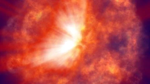 Fire flame explosion in space Stock Illustration
