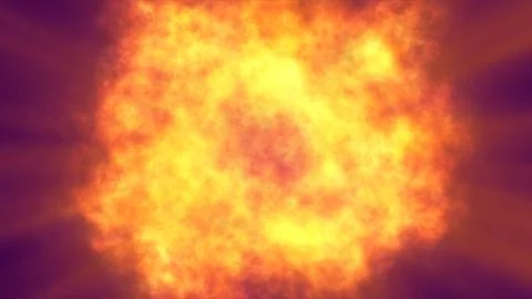 Fire flame explosion in space Stock Illustration