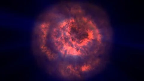 Fire flame explosion in space Stock Illustration