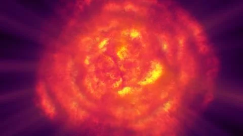 Fire flame explosion in space Stock Illustration