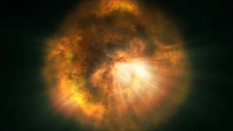 Fire flame explosion in space Stock Illustration