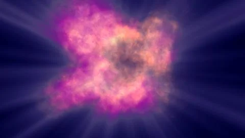 Fire flame explosion in space Stock Illustration