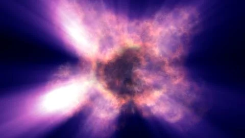 Fire flame explosion in space Stock Illustration
