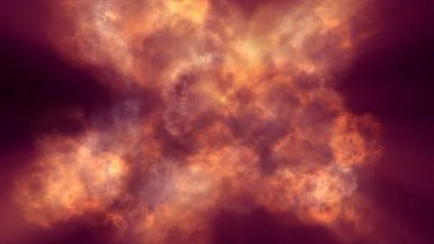 Fire flame explosion in space Stock Illustration