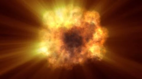 Fire flame explosion in space Stock Illustration