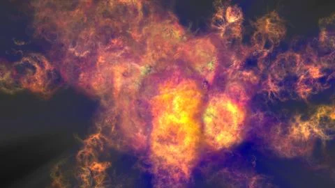 Fire flame explosion in space Stock Illustration