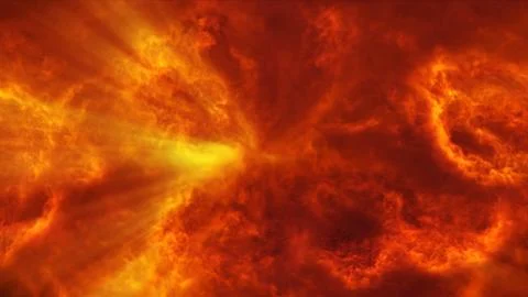Fire flame explosion in space Stock Illustration