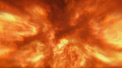 Fire flame explosion in space Stock Illustration
