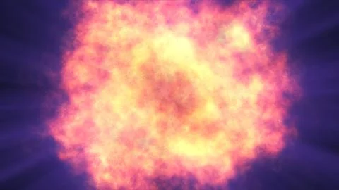 Fire flame explosion in space Stock Illustration