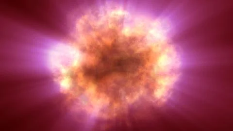 Fire flame explosion in space Stock Illustration