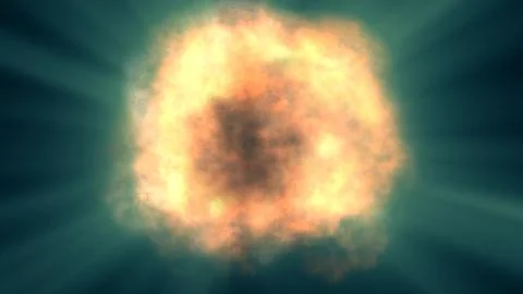 Fire flame explosion in space Stock Illustration