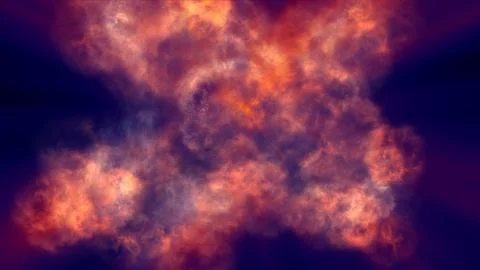 Fire flame explosion in space Stock Illustration