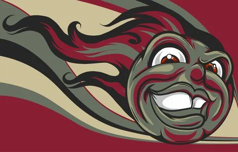 Fire Flame Face . Hot Small Flames Icon. vector Stock Illustration