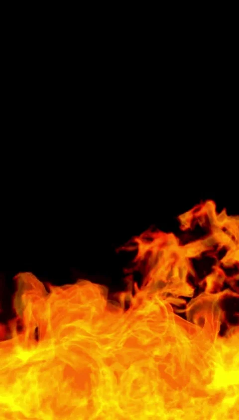 Fire, flame, fiery, hell, loop, slow, video Video stock 314618498