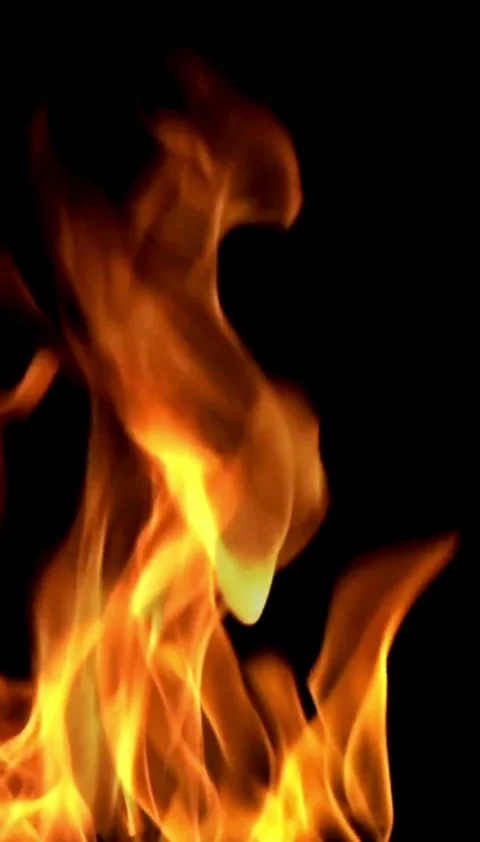 Fire, flame, fiery, hell, loop, slow, video Video stock 314618505