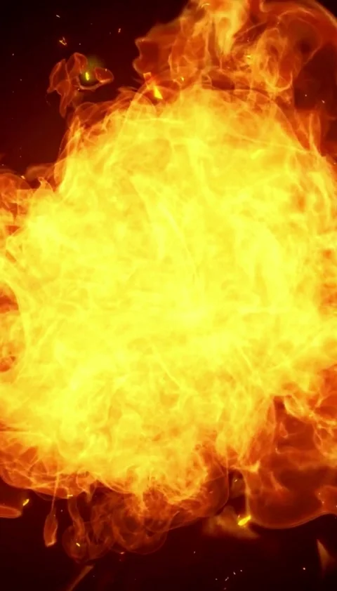 Fire, flame, fiery, hell, loop, slow, video Video stock 314618509