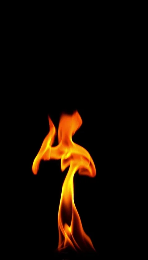 Fire, flame, fiery, hell, loop, slow, video Video stock 314618775