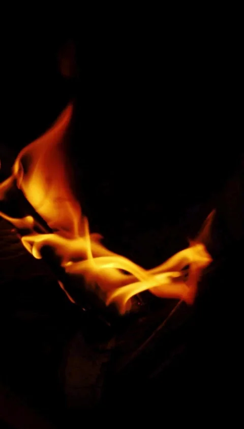 Fire, flame, fiery, hell, loop, slow, video Video stock 314618830