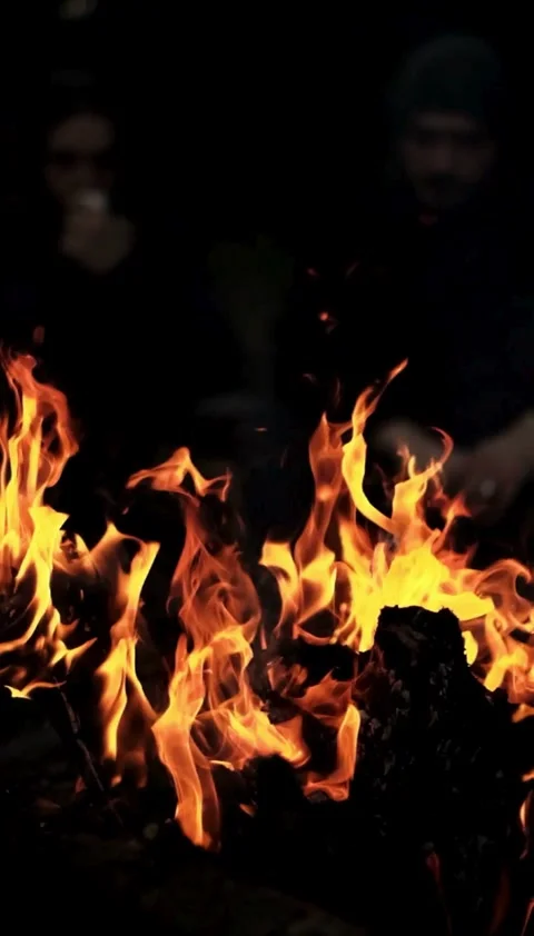 Fire, flame, fiery, hell, loop, slow, video Video stock 314618939