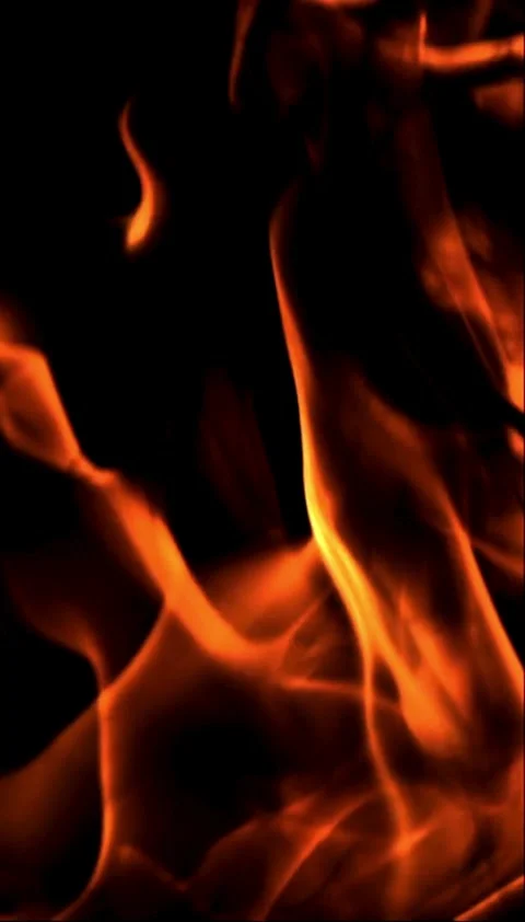 Fire, flame, fiery, hell, loop, slow, video Video stock 314618962