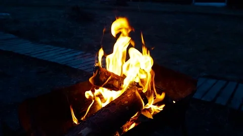 Fire, flame, fire, fire, brazier, coals burn Stock Footage 75664743