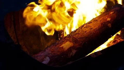 Fire, flame, fire, fire, brazier, coals burn Stock Footage 75664747