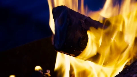 Fire, flame, fire, fire, brazier, coals burn Stock Footage 75664774