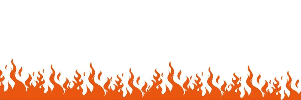 Fire flame flat cartoon style. vector illustration. Stock Illustration