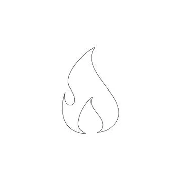 Fire flame. flat vector icon Stock Illustration
