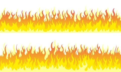 Fire flame frame borders Stock Illustration