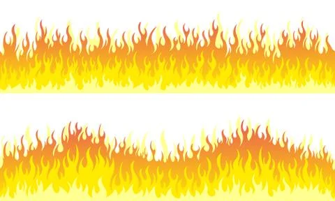 Fire flame frame borders Stock Illustration