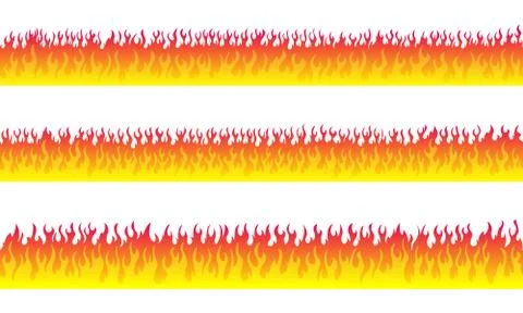 Fire flame frame borders Stock Illustration