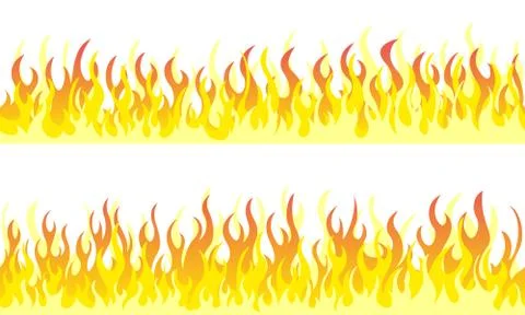 Fire flame frame borders Stock Illustration