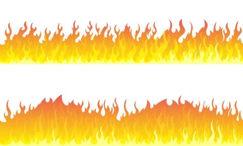 Fire flame frame borders Stock Illustration