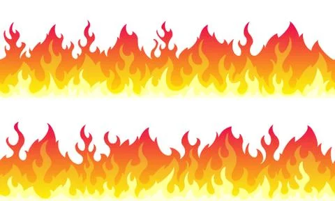 Fire flame frame borders Illustrazione stock