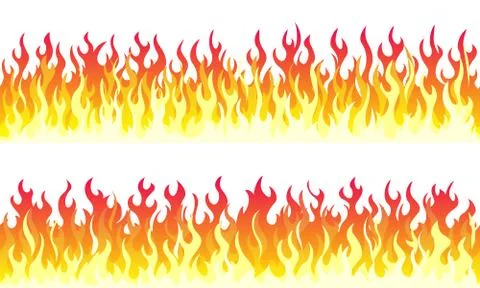 Fire flame frame borders Stock Illustration