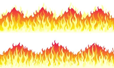 Fire flame frame borders Stock Illustration
