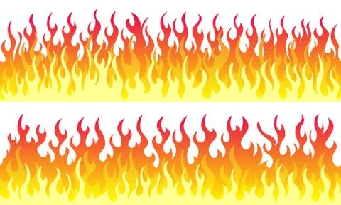 Fire flame frame borders Stock Illustration
