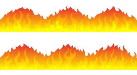 Fire flame frame borders Stock Illustration