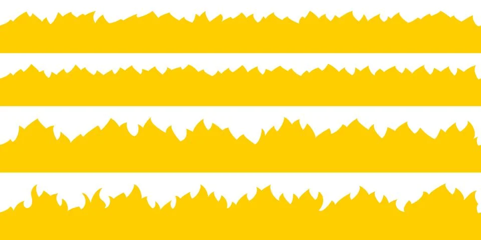 Fire flame frame borders Stock Illustration