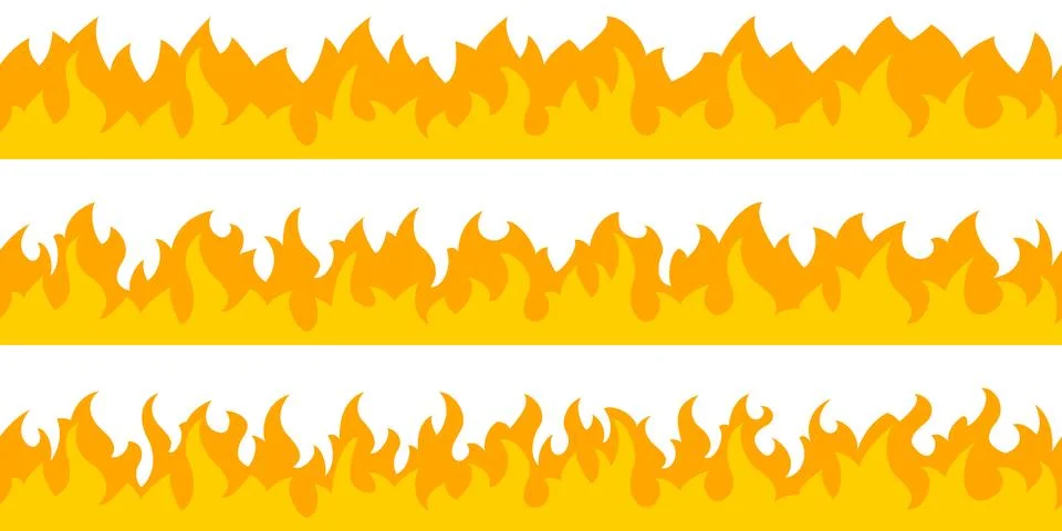 Fire flame frame borders Stock Illustration