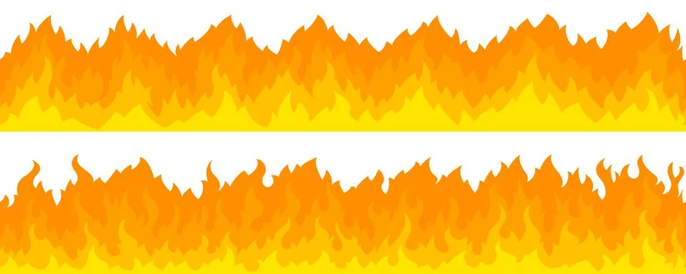 Fire flame frame borders Stock Illustration