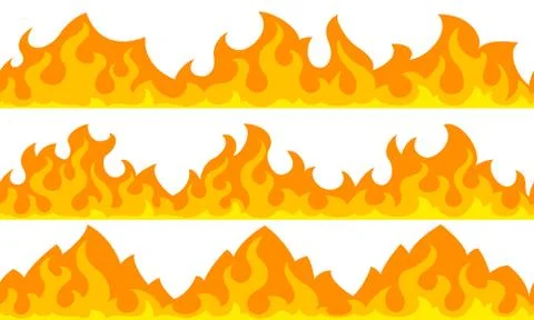 Fire flame frame borders Stock Illustration