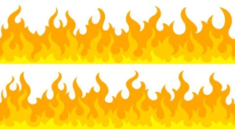 Fire flame frame borders Stock Illustration