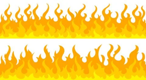 Fire flame frame borders Stock Illustration